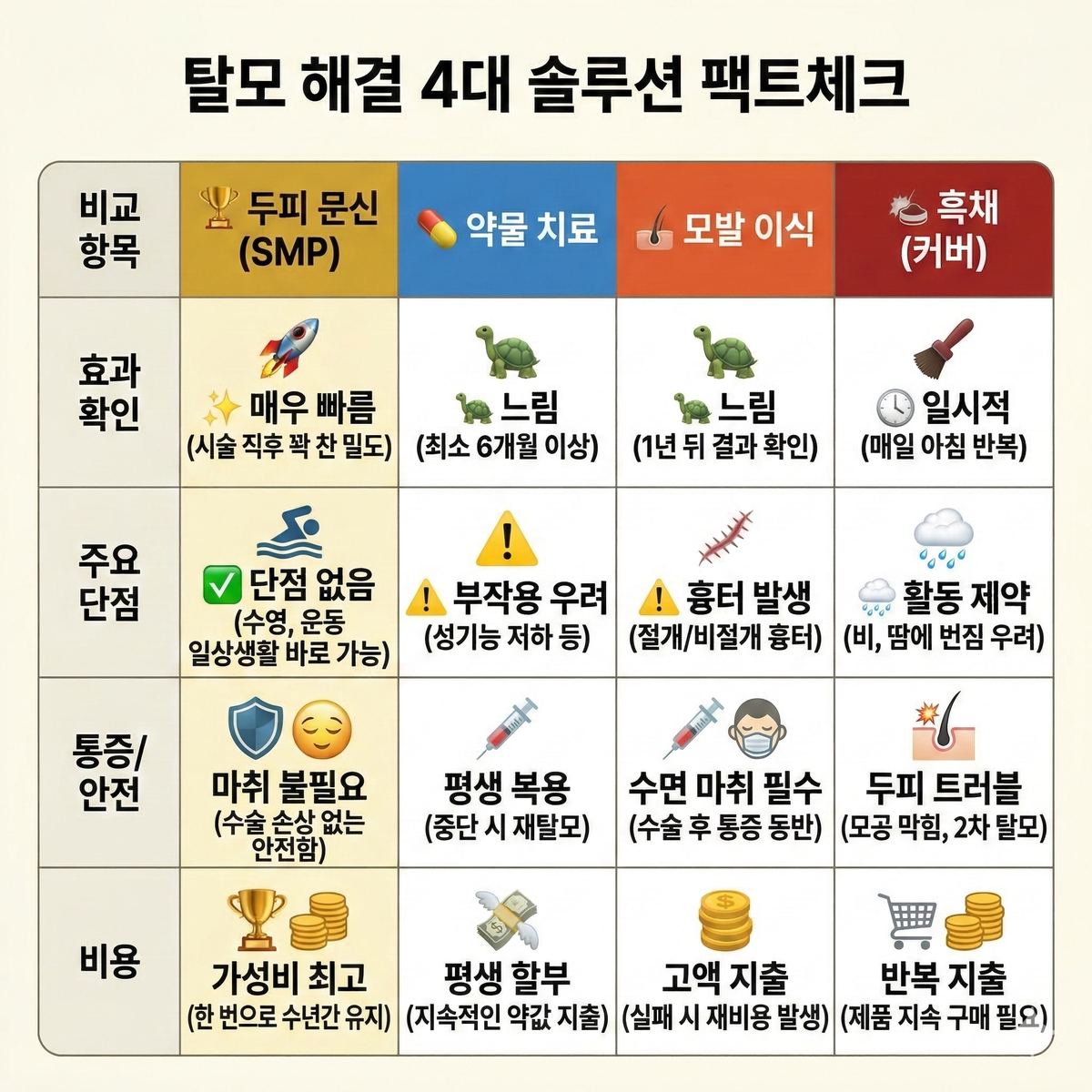 탈모 해결 4대 솔루션 팩트체크
